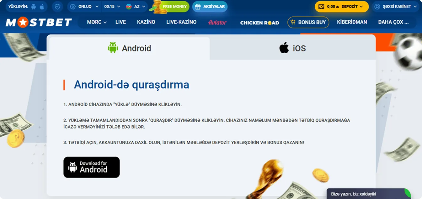 Android üçün quraşdırma