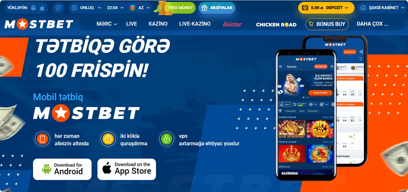 Mobil Tətbiqdə Mostbet Bonusu