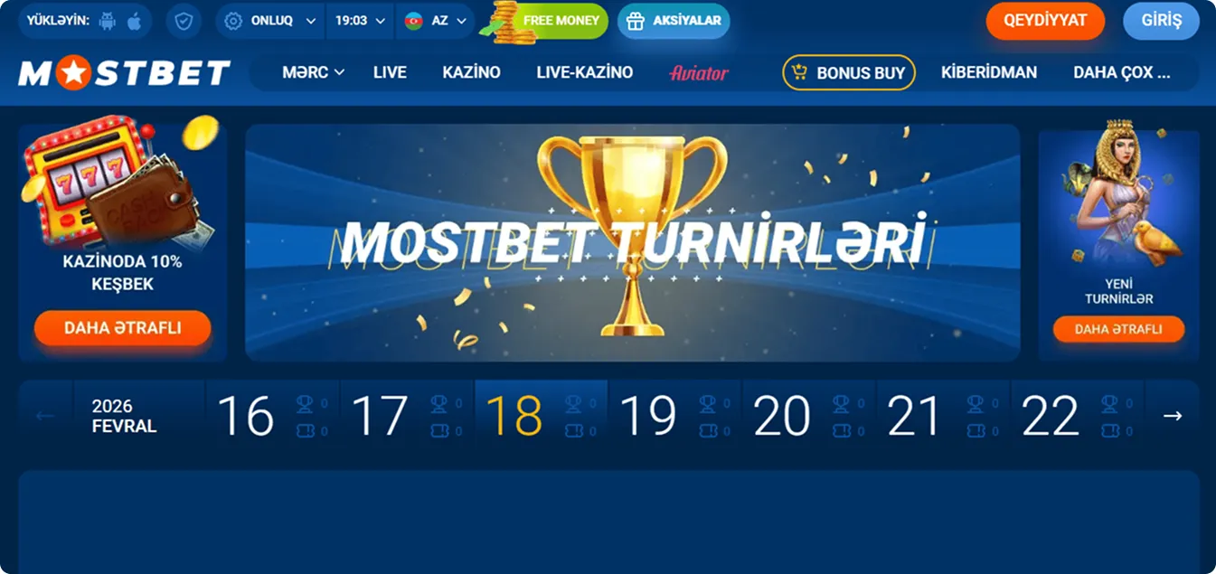 Mostbet AZ Turnirləri