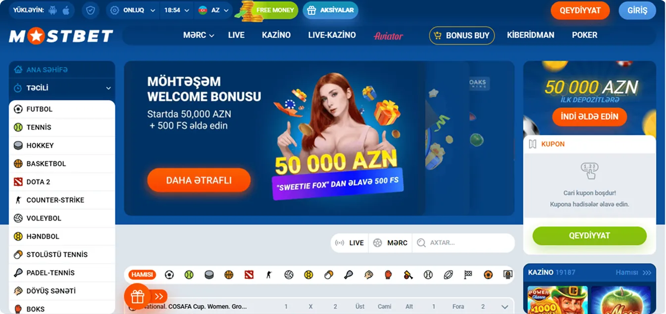 Mostbet rəsmi veb saytı və onun güzgüləri