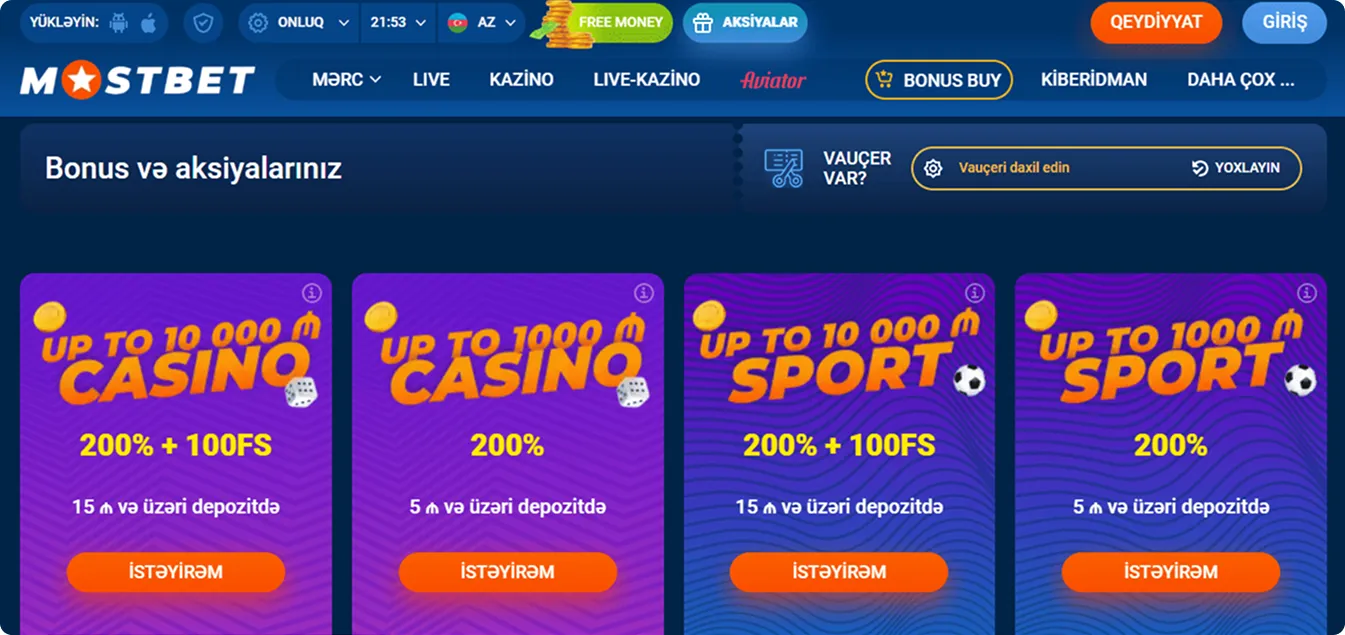 Mövcud Bonusların Növləri